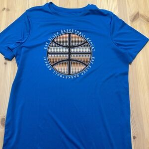 All in Motion Blue Basketball Graphic Tee